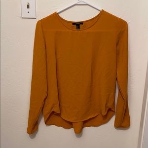 Mustard yellow long sleeve blouse. Size S.